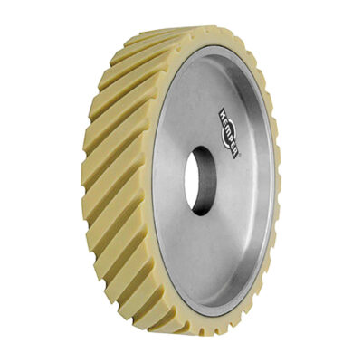 Contact wheel made of solid Vulkollan®, coarse grooves